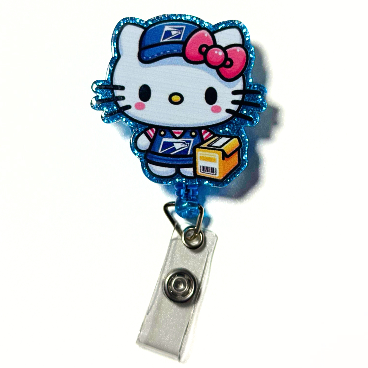 Postal Kitty Badge Reel