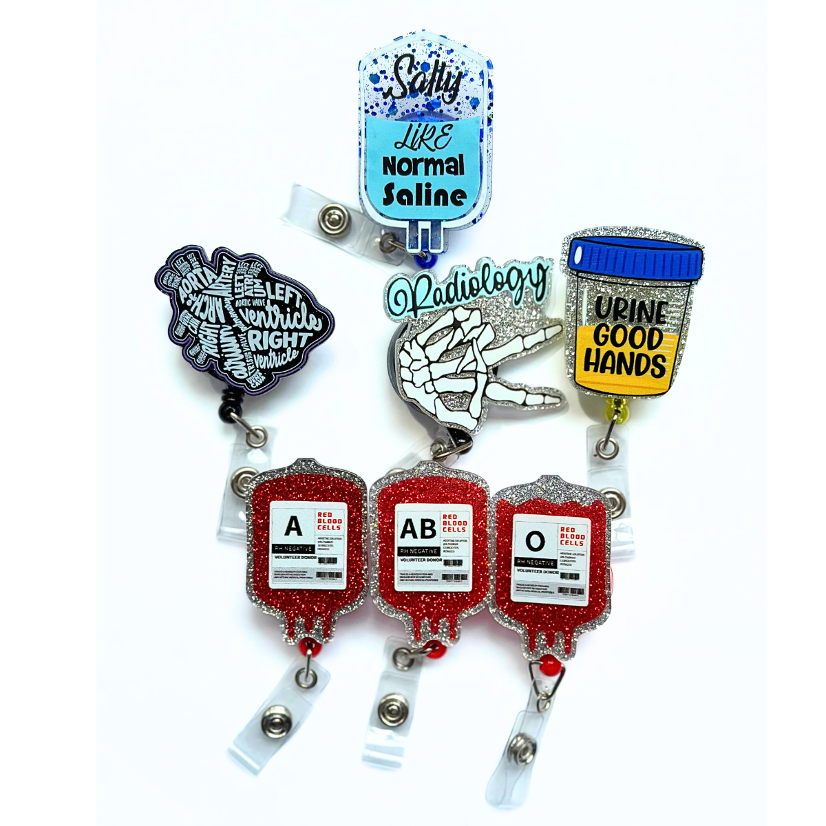 Medical Glitter Badge Reels #2