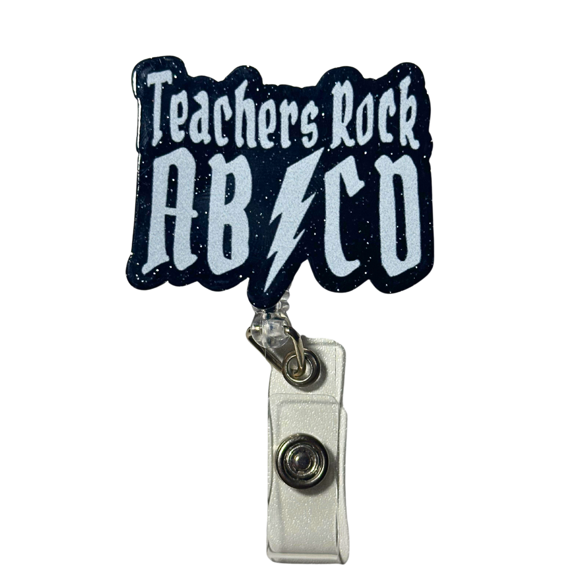 Teachers Rock ABCD Badge Reel