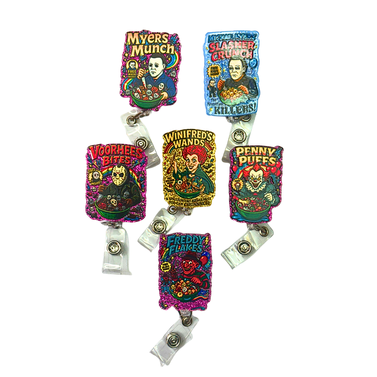 Halloween Cereal Badge Reels