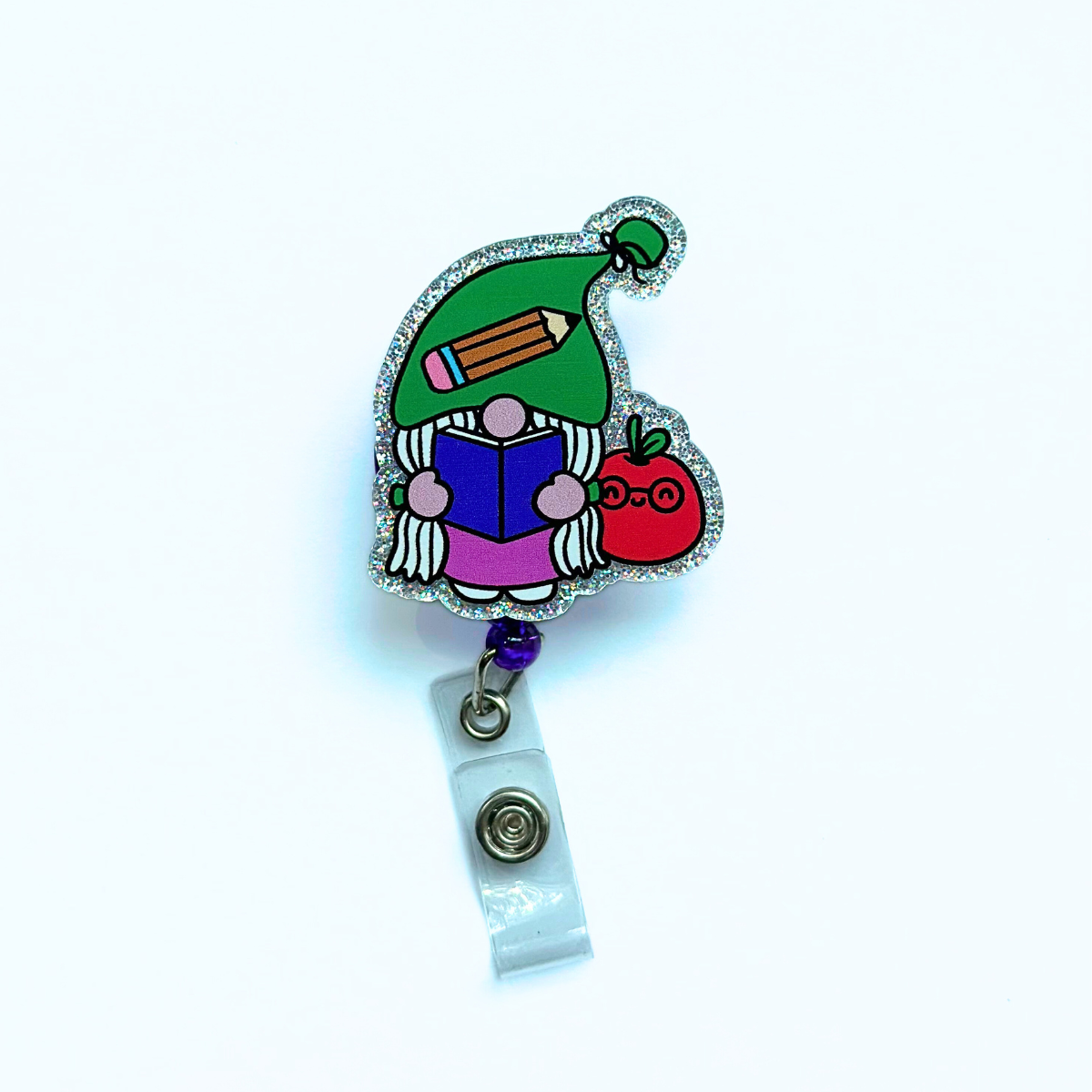 School Glitter Badge Reels