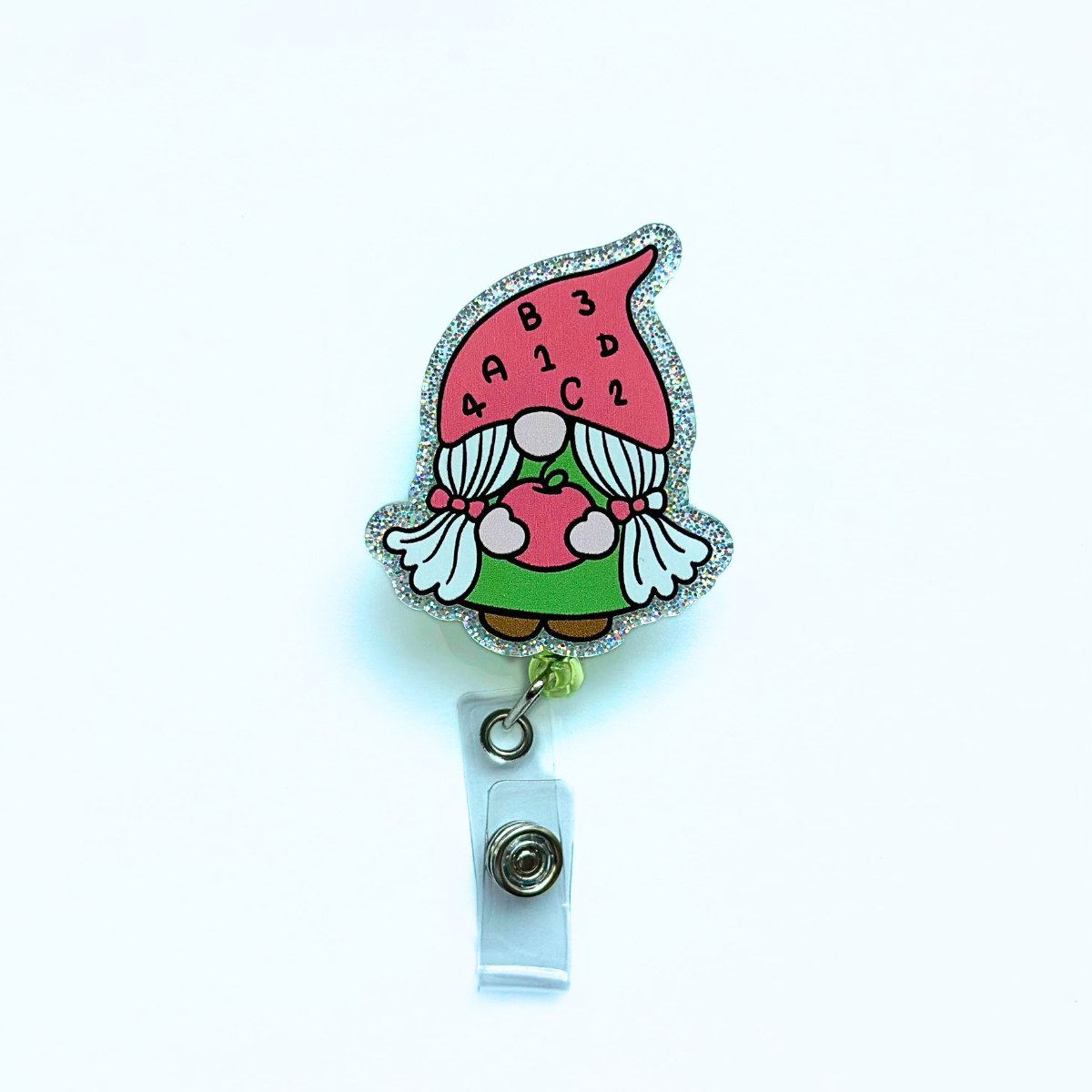 School Glitter Badge Reels