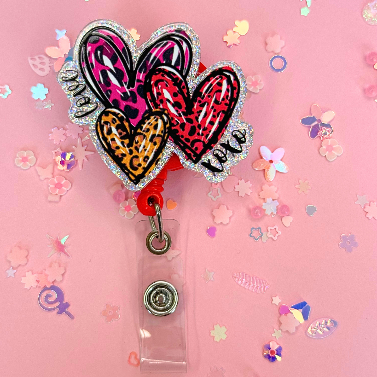 Valentine Glitter Badge Reels