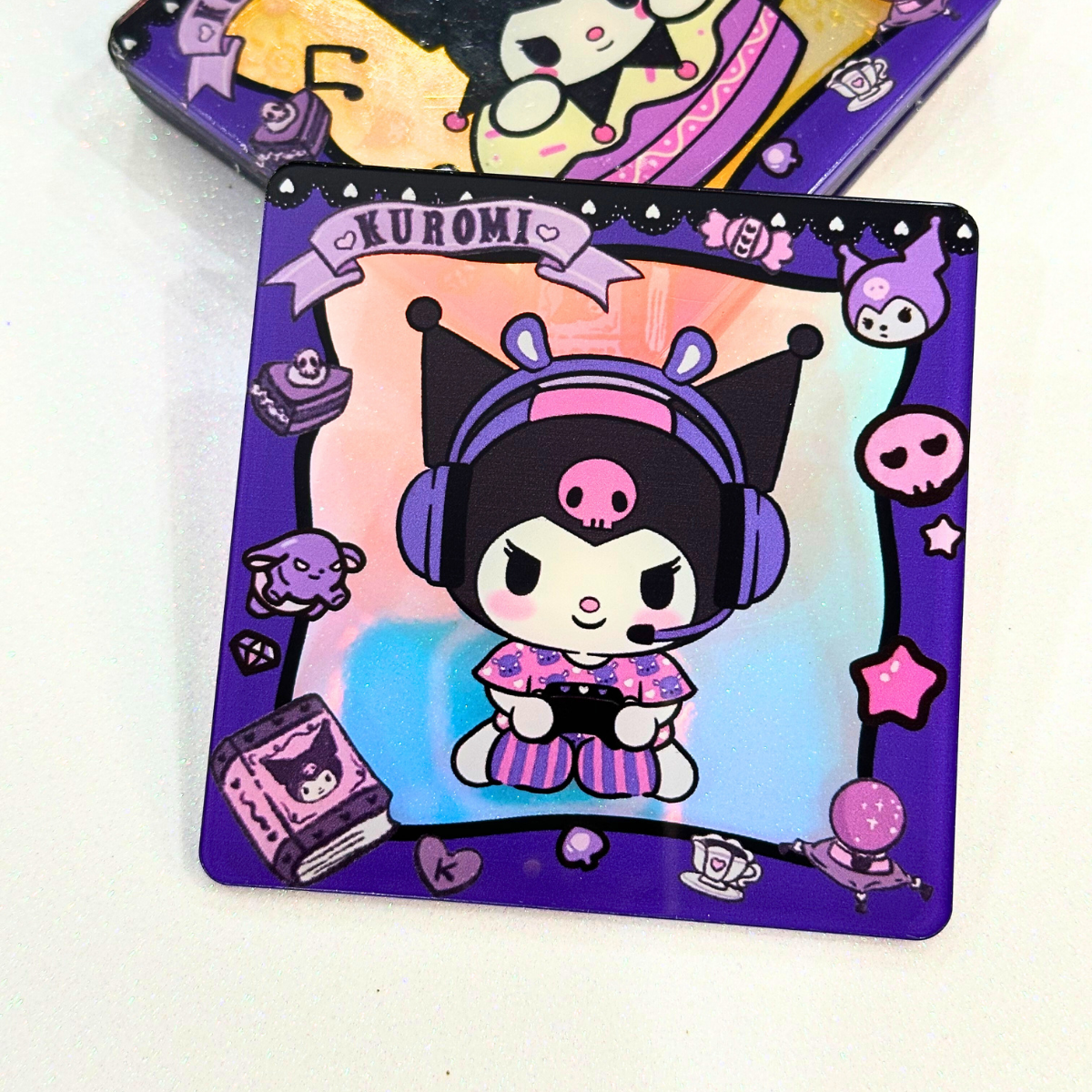 Kuku Purple Coasters Set of 6