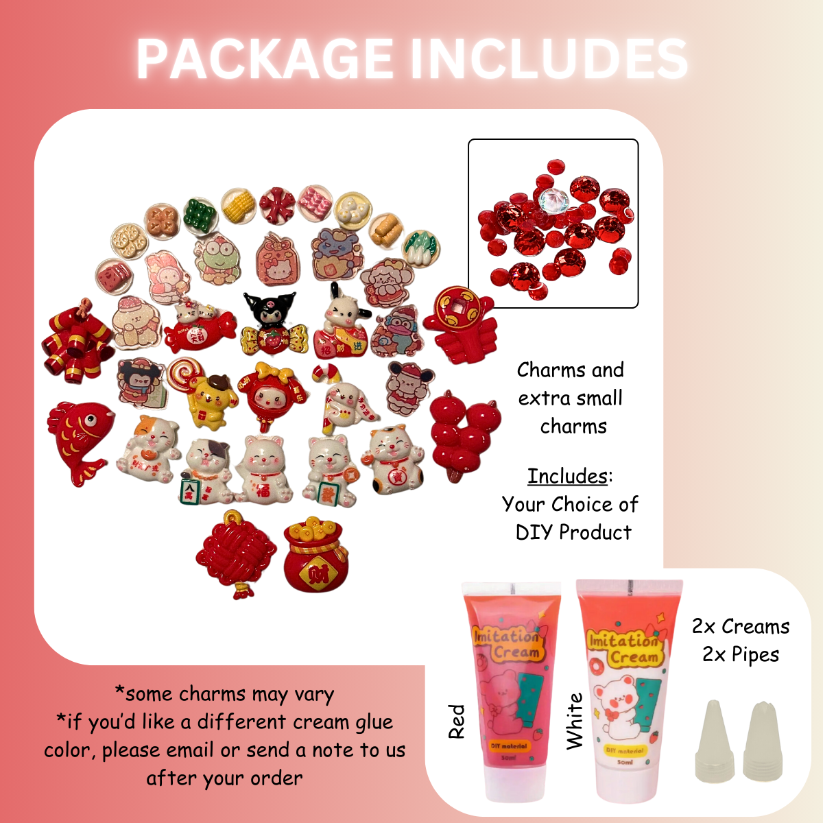 Kawaii Lunar New Years 25' DIY Charms Craft Kit