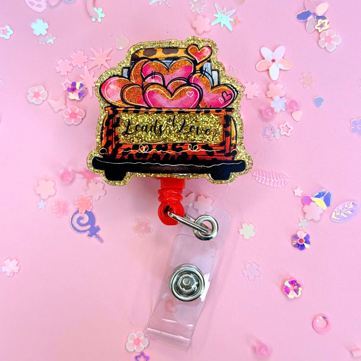 Valentine Glitter Badge Reels