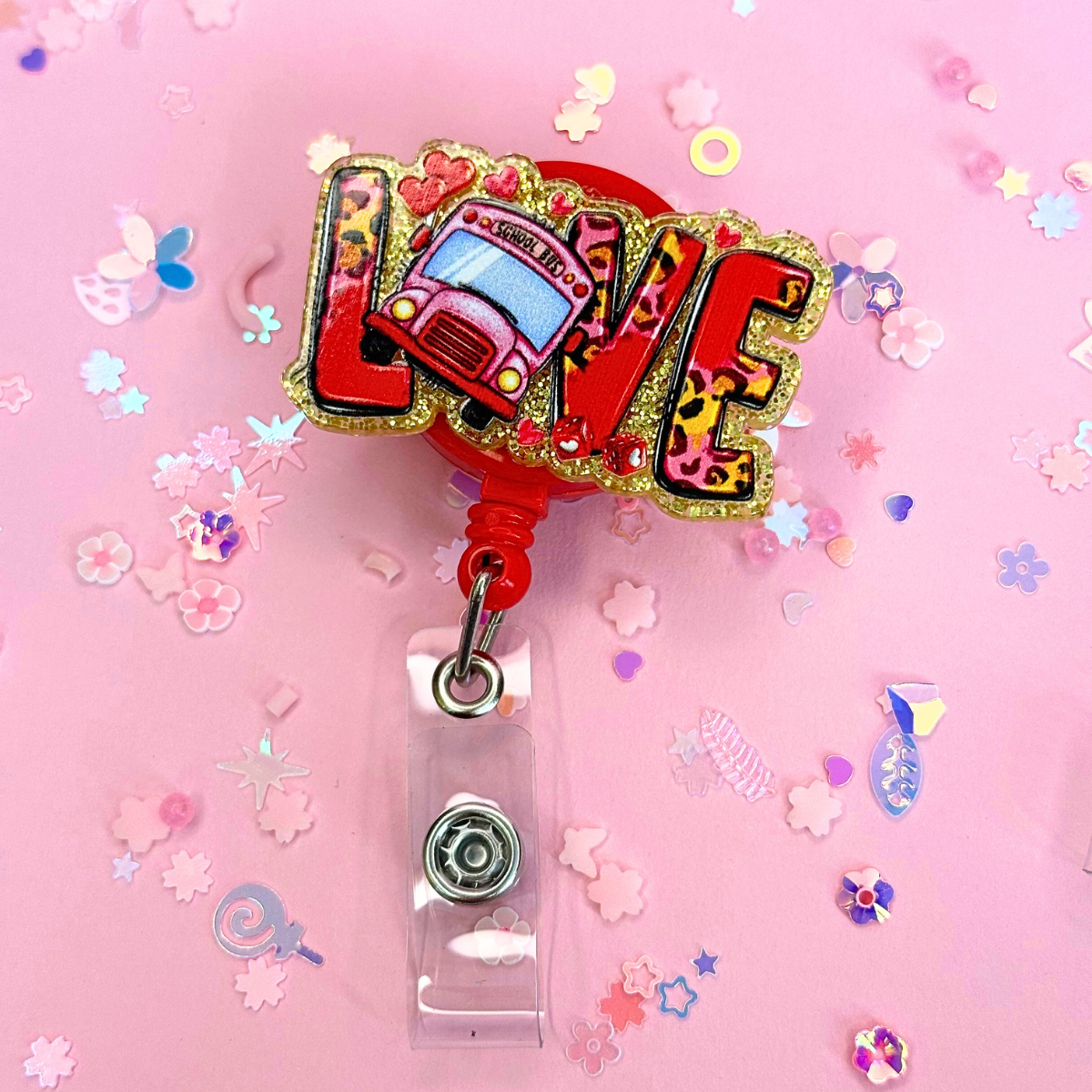 Valentine Glitter Badge Reels