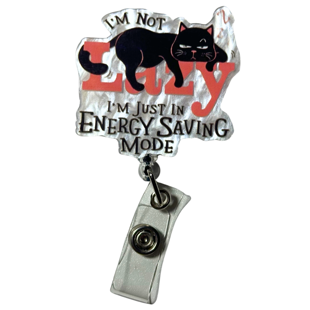 Lazy Cat Badge Reel