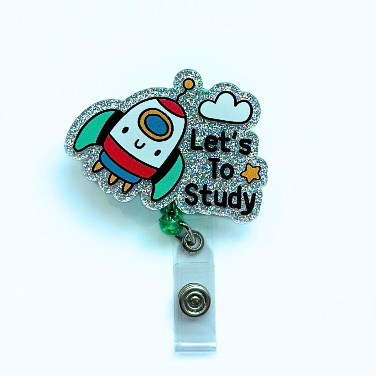 School Glitter Badge Reels