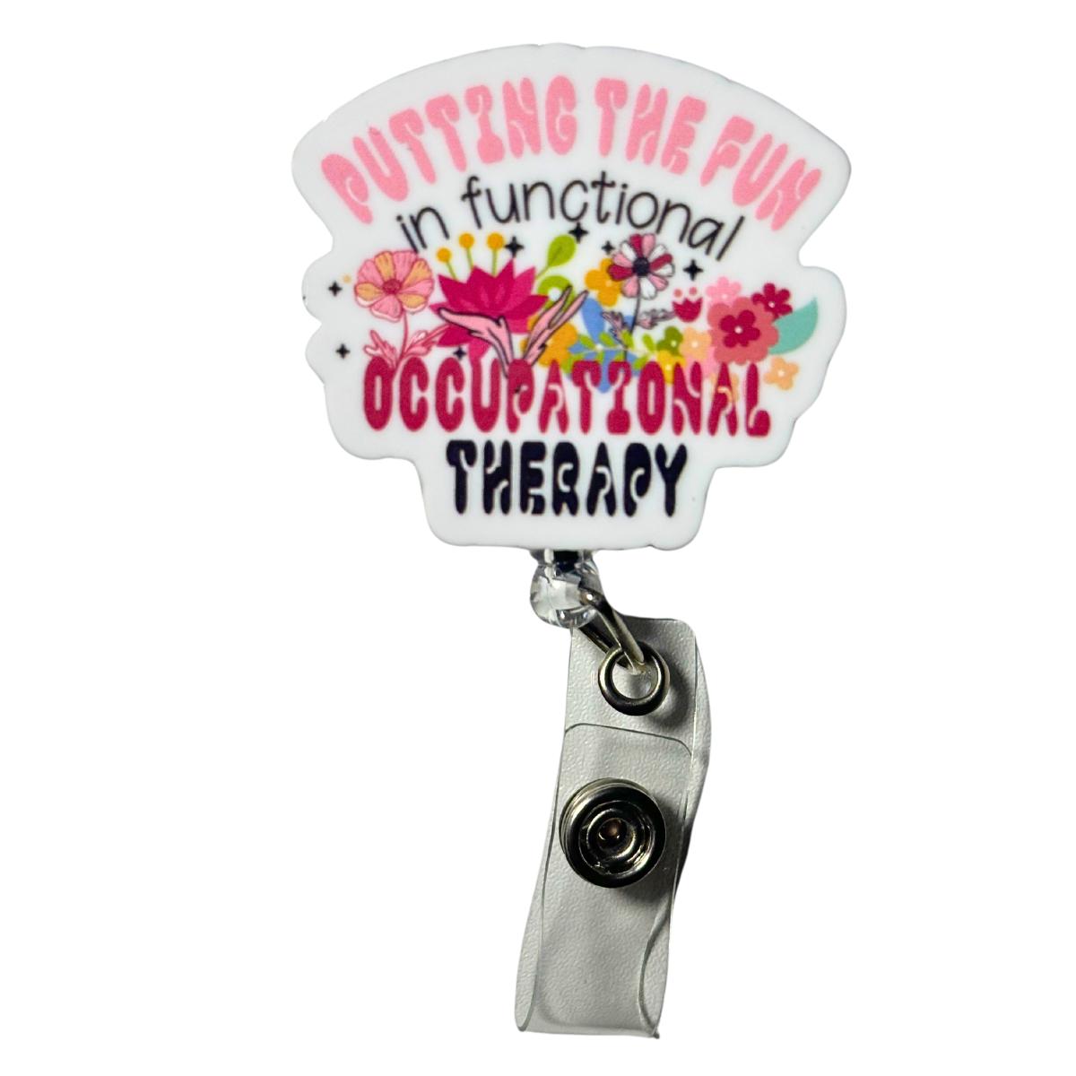 Occupational Therapy Badge Reel - Flowers