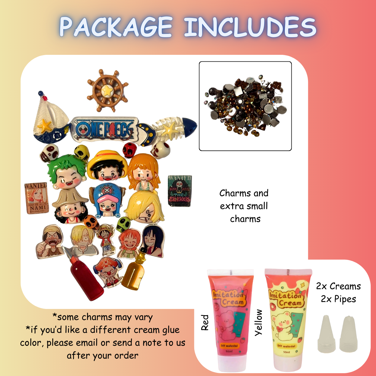 One Piece DIY Decoden Cream Kit