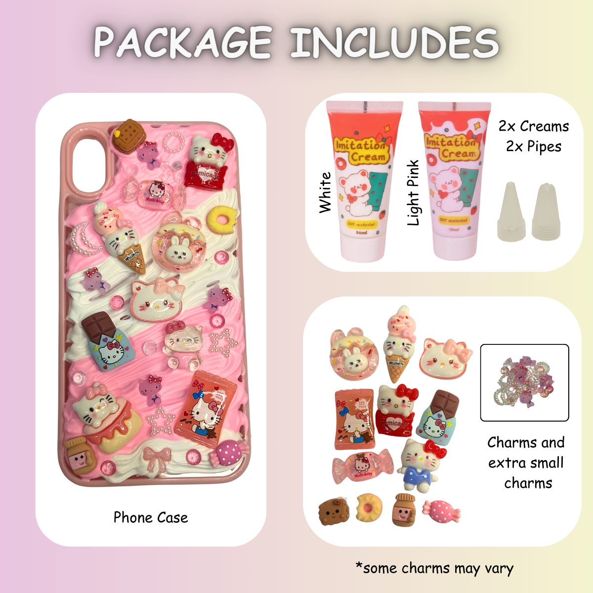 HKitty Mix DIY Decoden Charms Kit