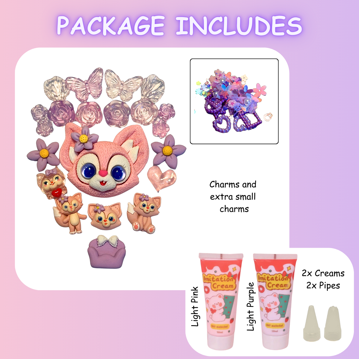 Pink Fox DIY Charms Craft Kit