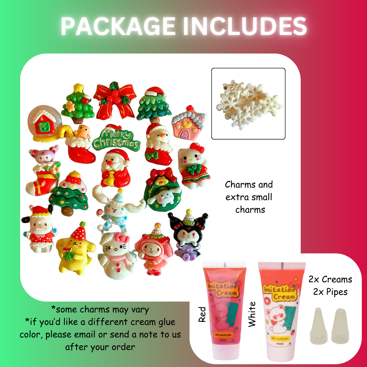 Kawaii Christmas DIY Charms Craft Kit