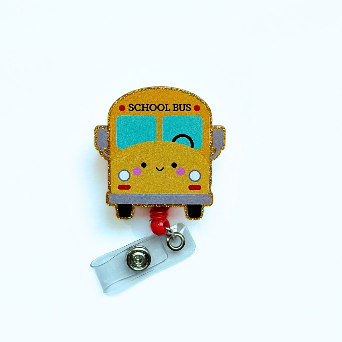 School Glitter Badge Reels
