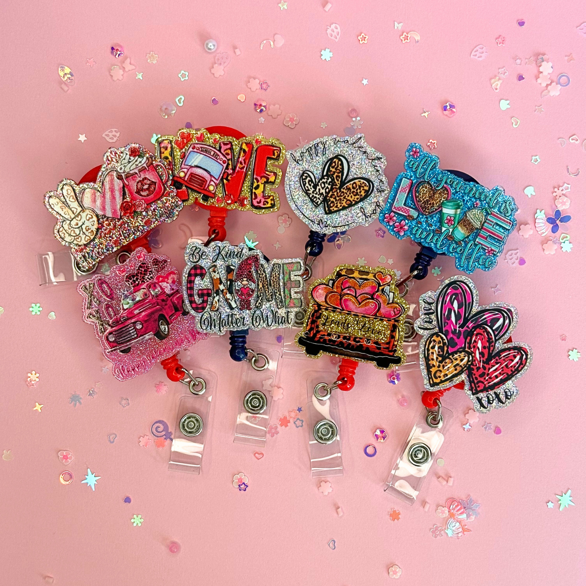 Valentine Glitter Badge Reels
