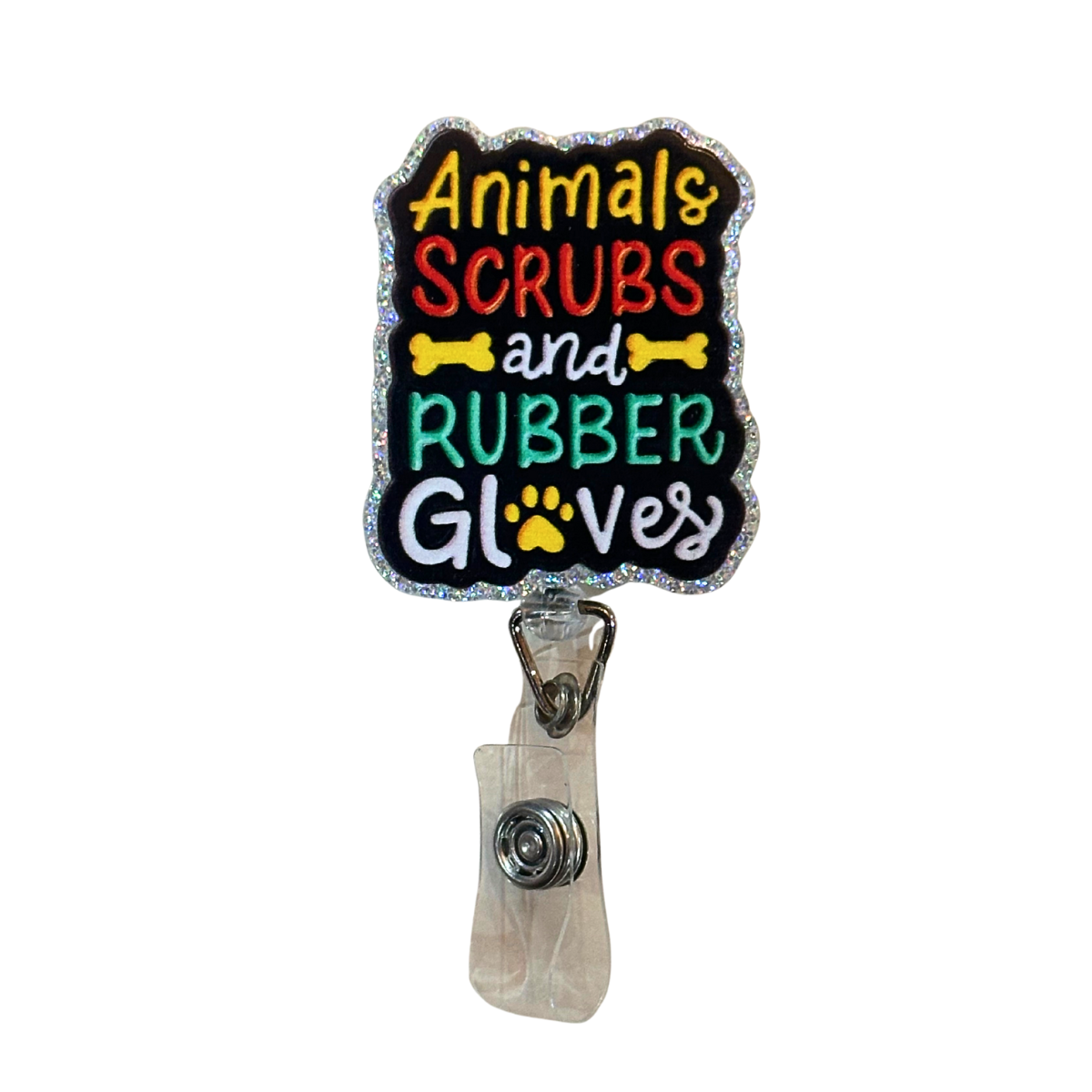 Animal Scrubs Badge Reel