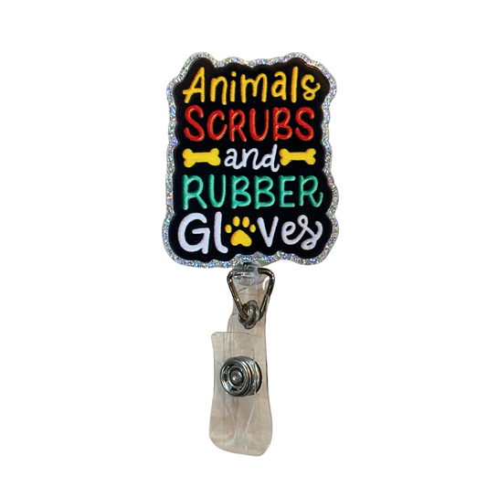 Animal Scrubs Badge Reel