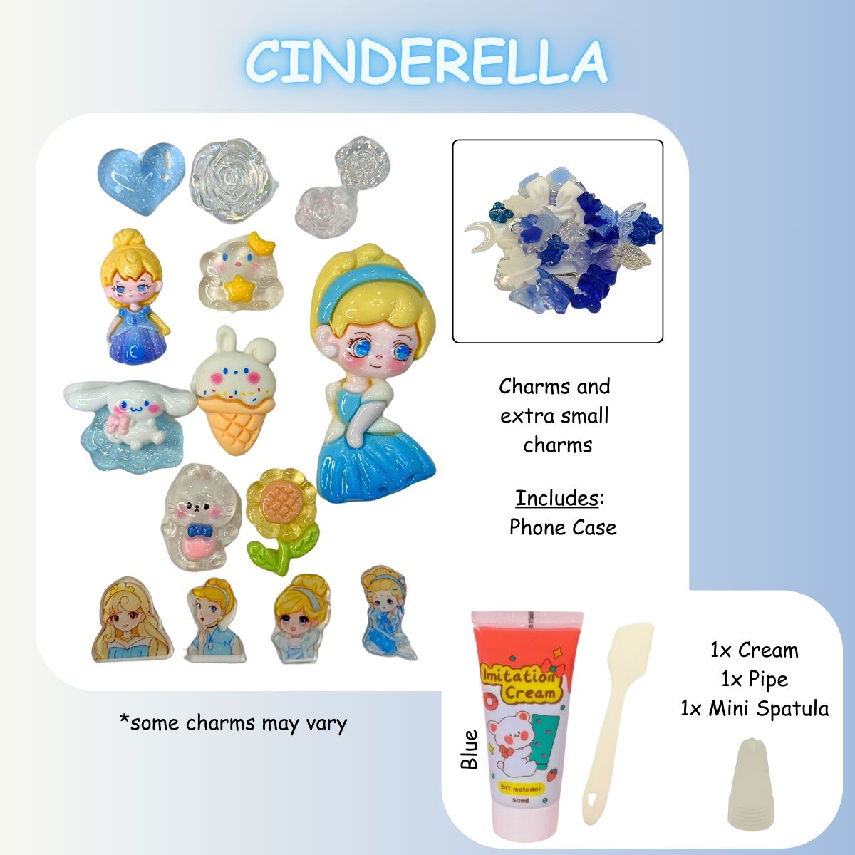 Cinderella DIY Decoden Charms Kit