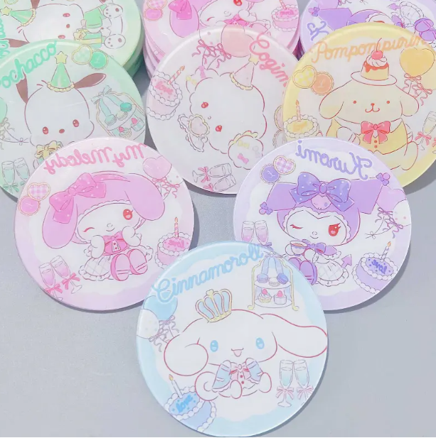 Kawaii Round Coasters Set of 6