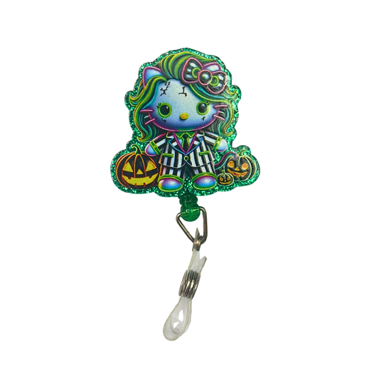 Kitty Beetlejuice Badge Reel