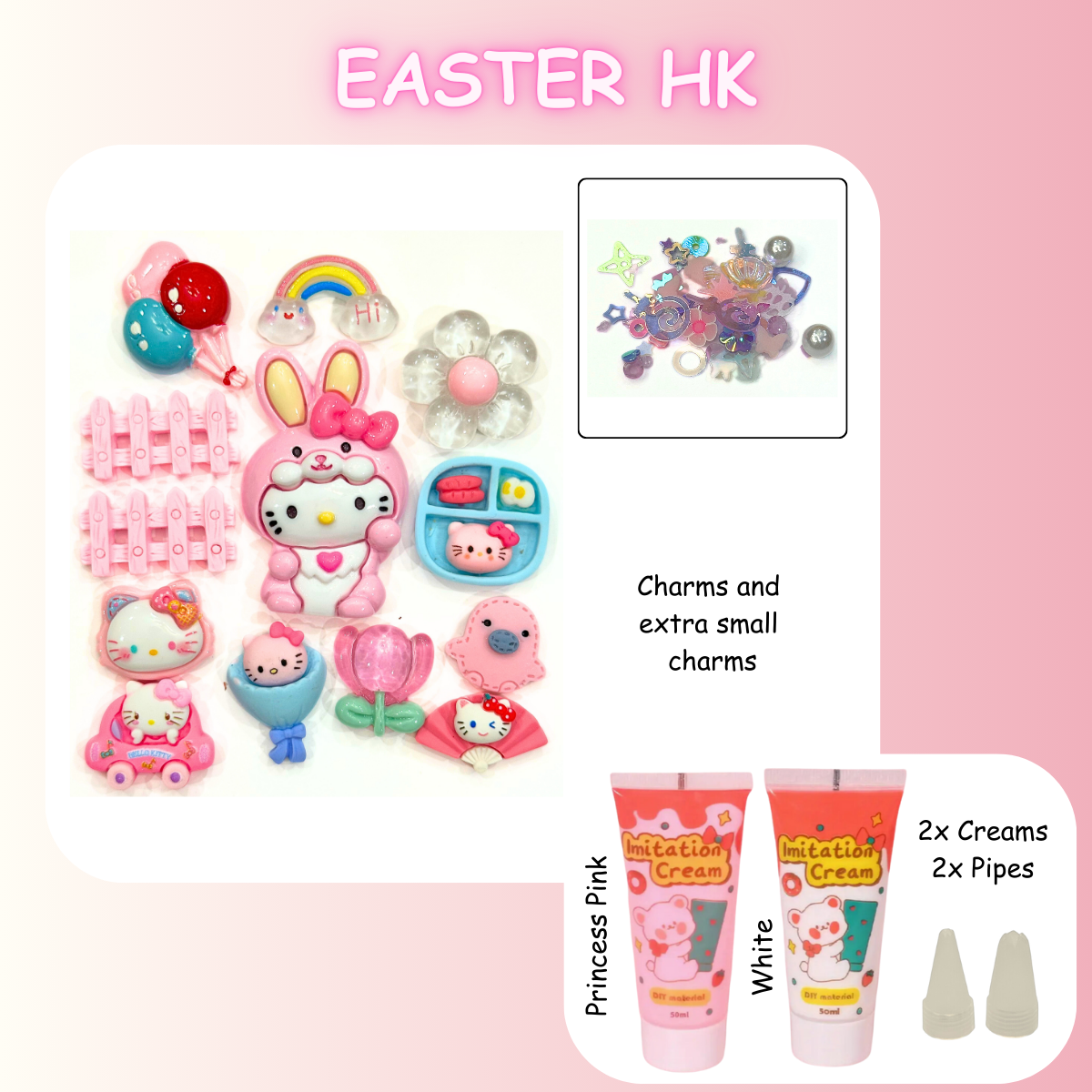 Kawaii Easter DIY Charms Craft Kit