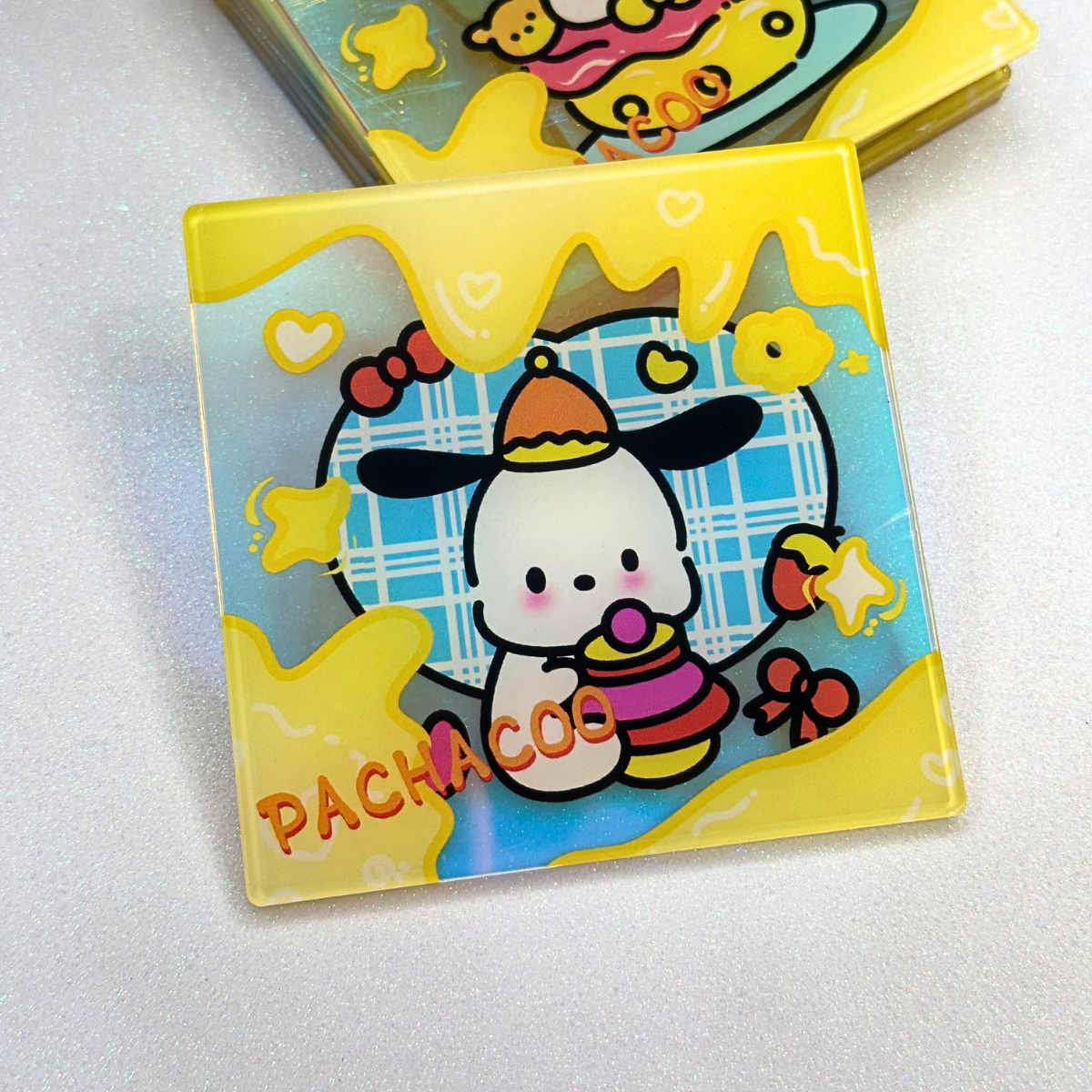 Pocha Yellow Coasters Set of 6