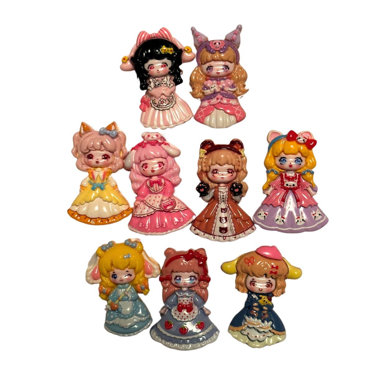 Kawaii Old Fashion Girl Charms