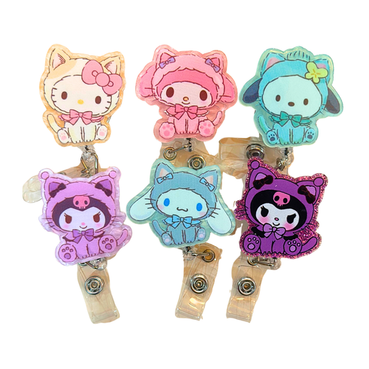 Kitty Costume Badge Reel