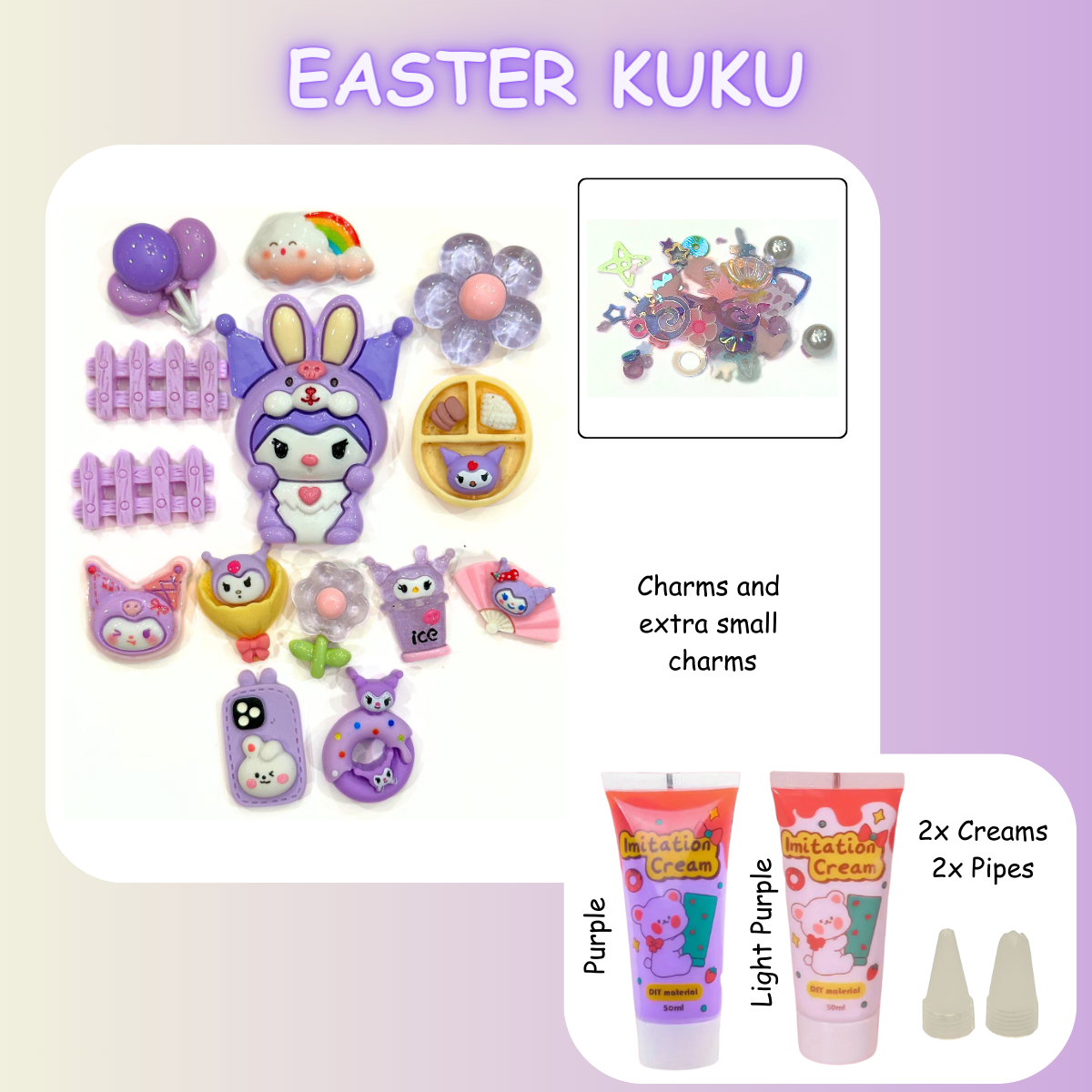 Kawaii Easter DIY Charms Craft Kit