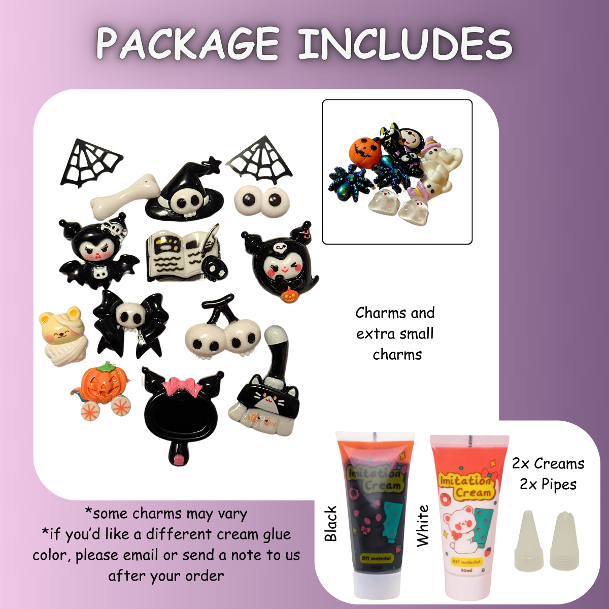 Black Halloween Kuku DIY Decoden Cream Kit