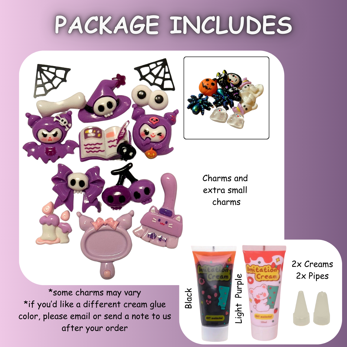 Purple Halloween Kuku DIY Decoden Cream Kit