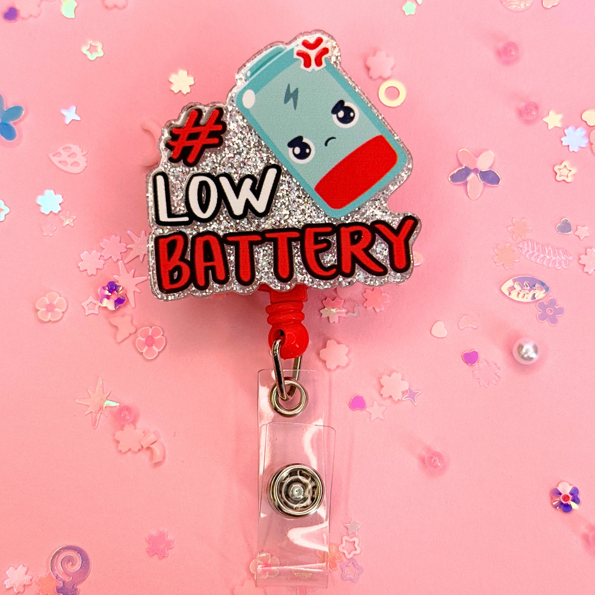 Medical Valentine Glitter Badge Reels