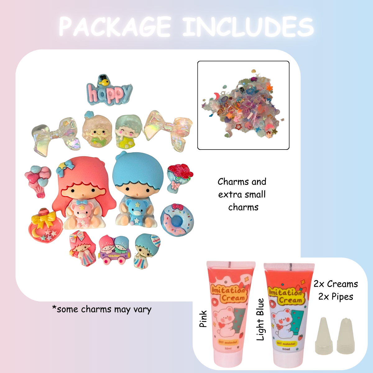 Kawaii Twins DIY Charms Craft Kit