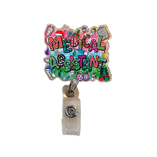 Medical Assistant Xmas Badge Reel