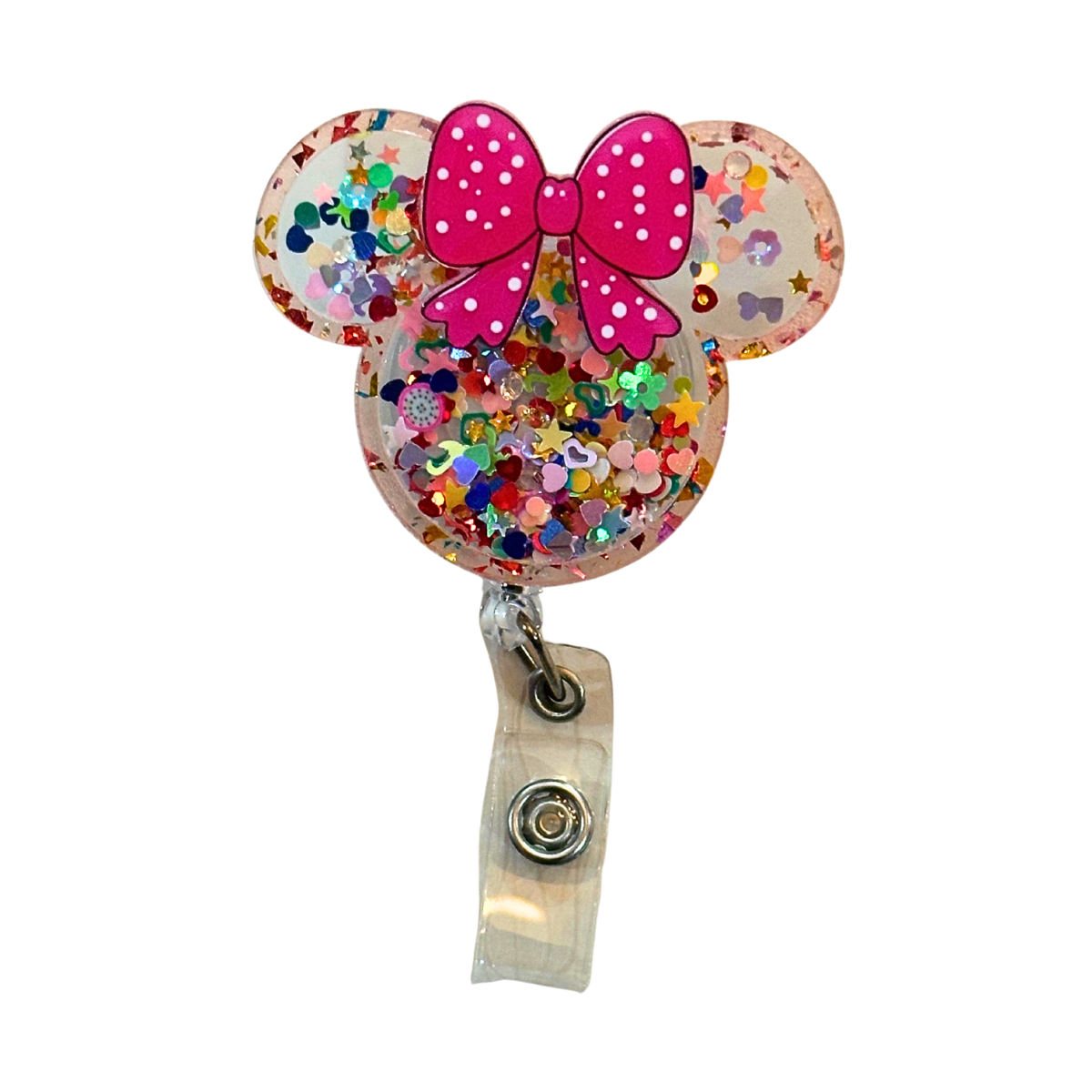 Mouse Ear Glitter Badge Reel