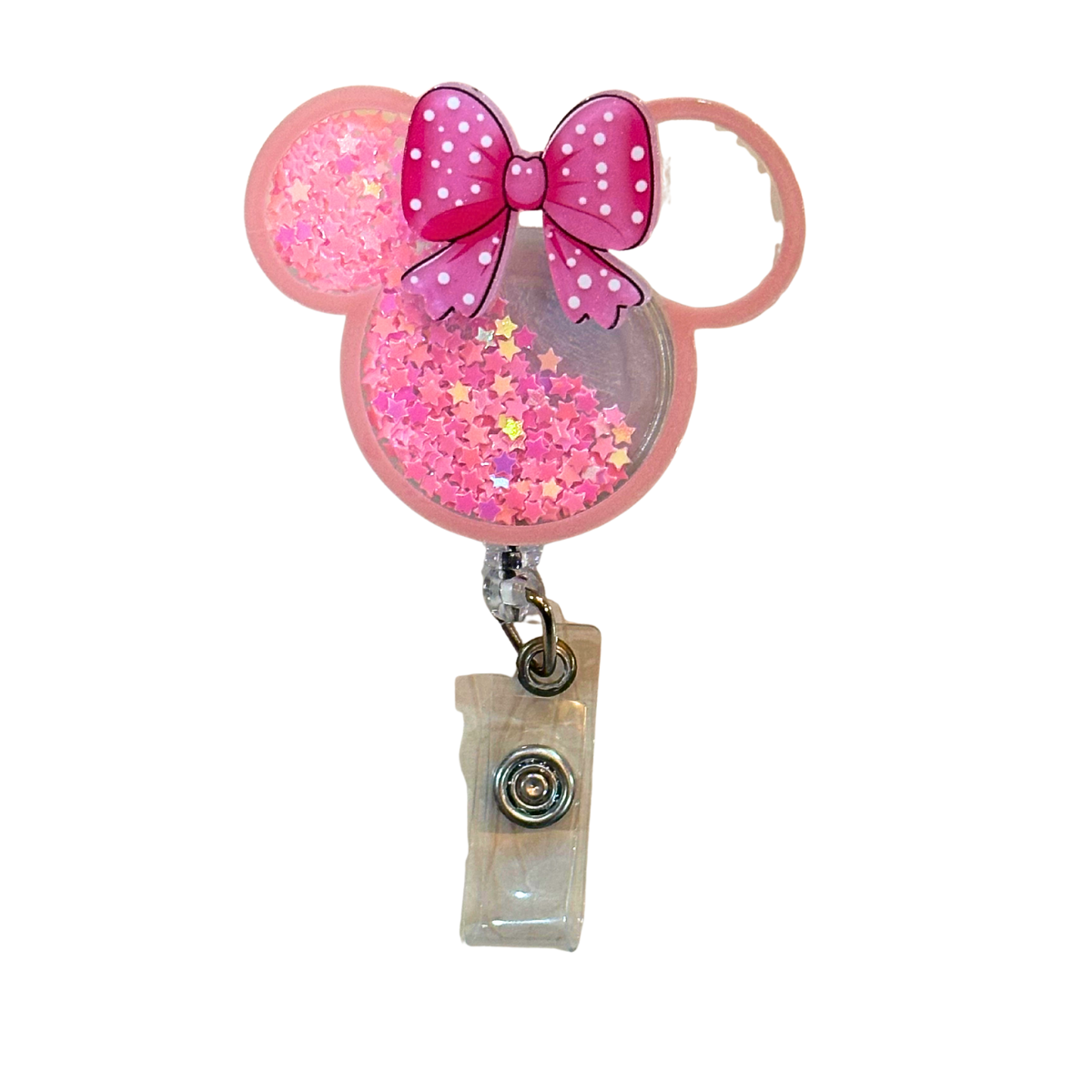 Mouse Ear Glitter Badge Reel