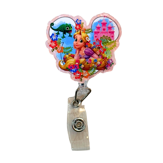 Mouse Ears Rapunzel Badge Reel