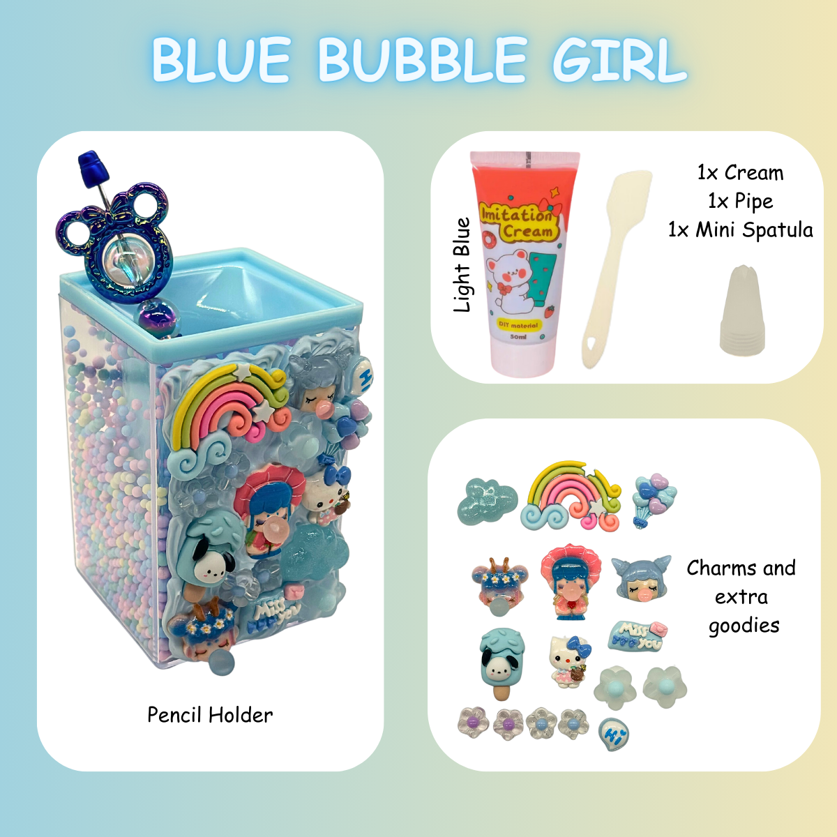 Bubble Girl DIY Charms Craft Kit