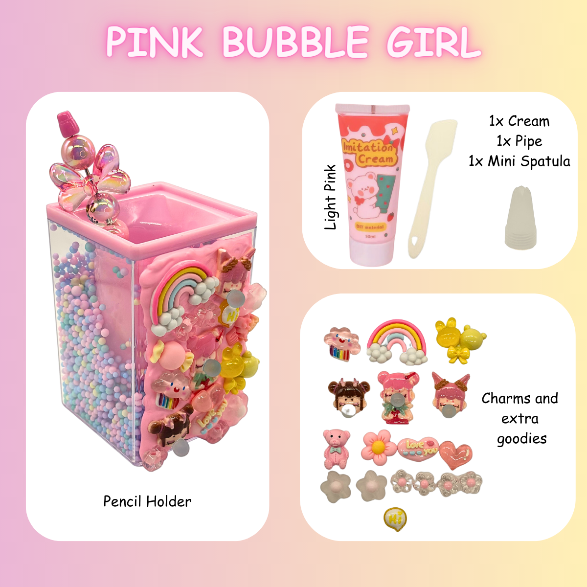 Bubble Girl DIY Charms Craft Kit