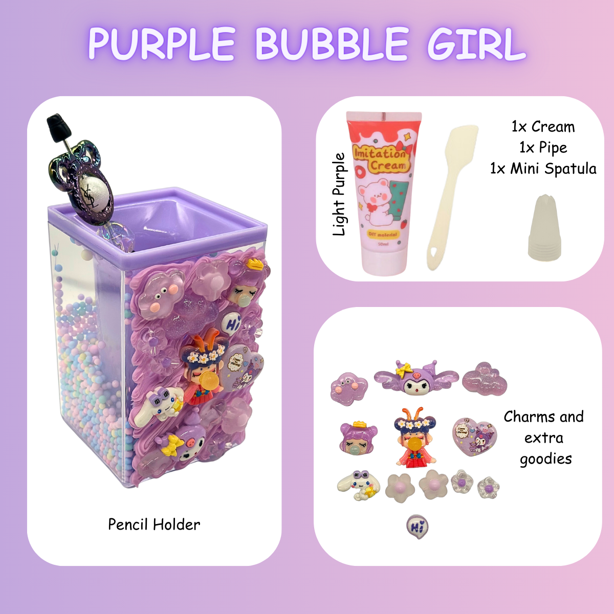 Bubble Girl DIY Charms Craft Kit