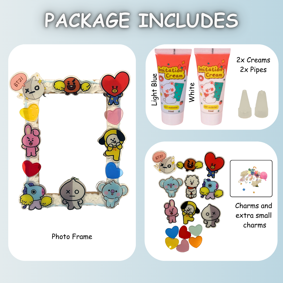 BT21 Acrylics DIY Charms Craft Kit