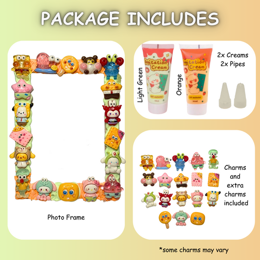 Kawaii Cartoon Sponge and Friends DIY Charms Craft Kit