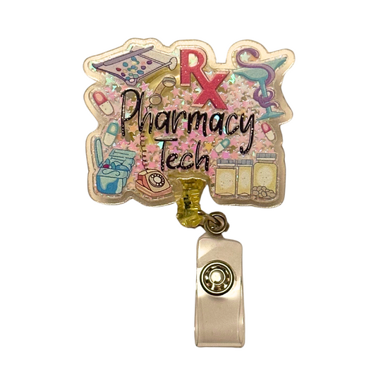 Pharmacy Tech Shaker Badge Reel