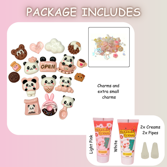 Pink Panda DIY Charms Craft Kit