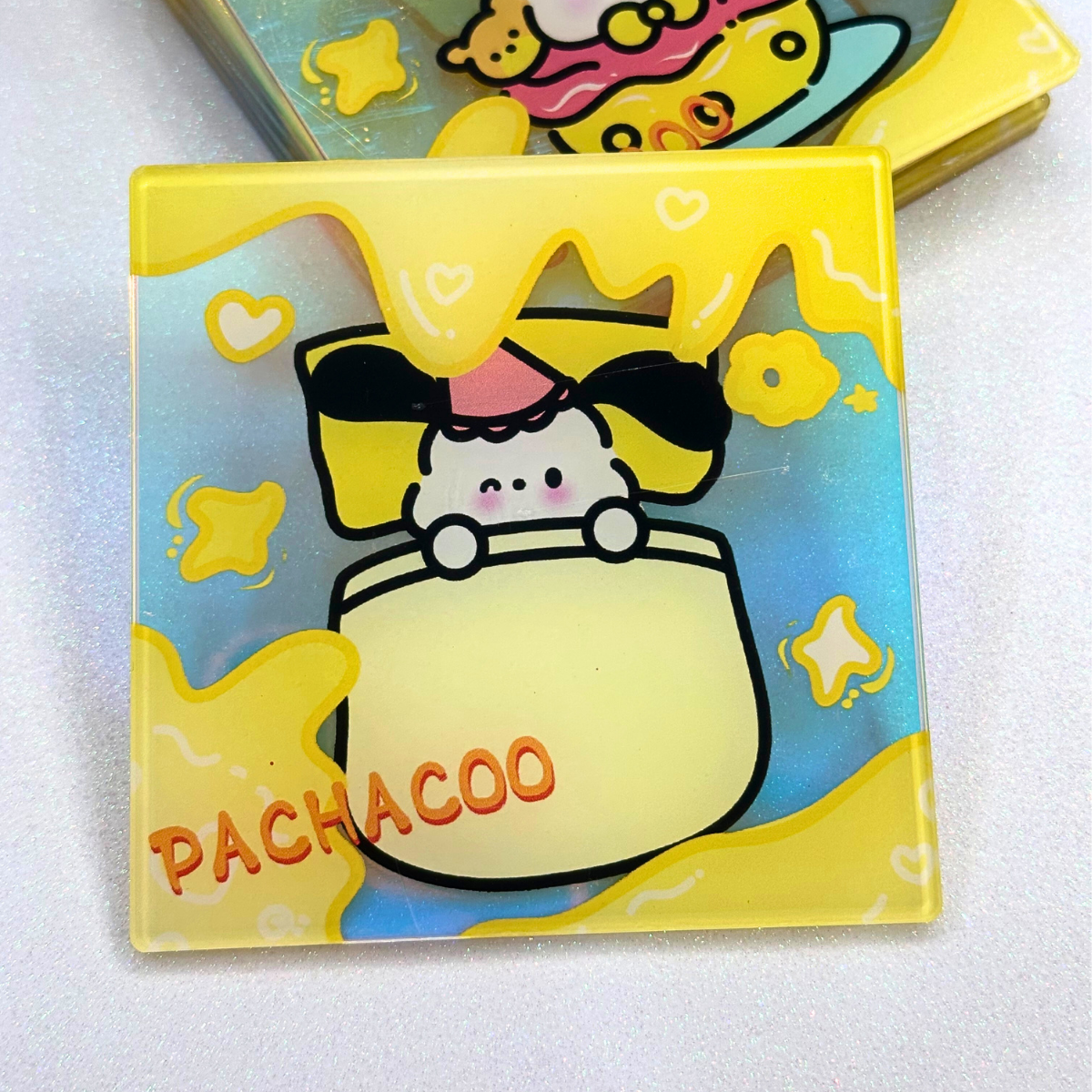 Pocha Yellow Coasters Set of 6