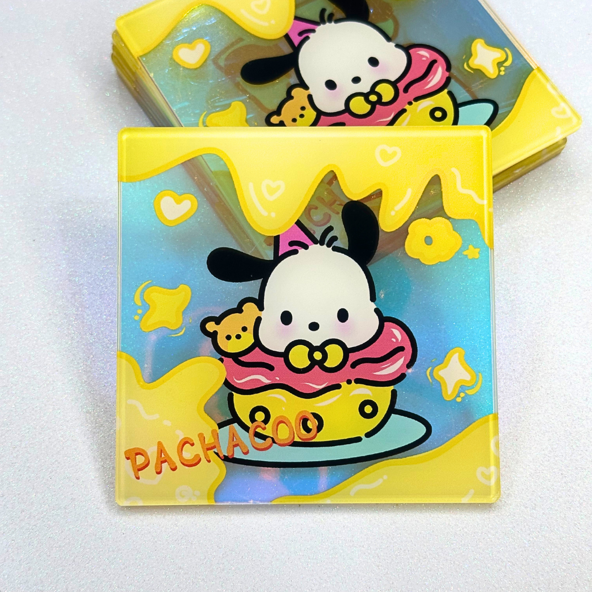 Pocha Yellow Coasters Set of 6