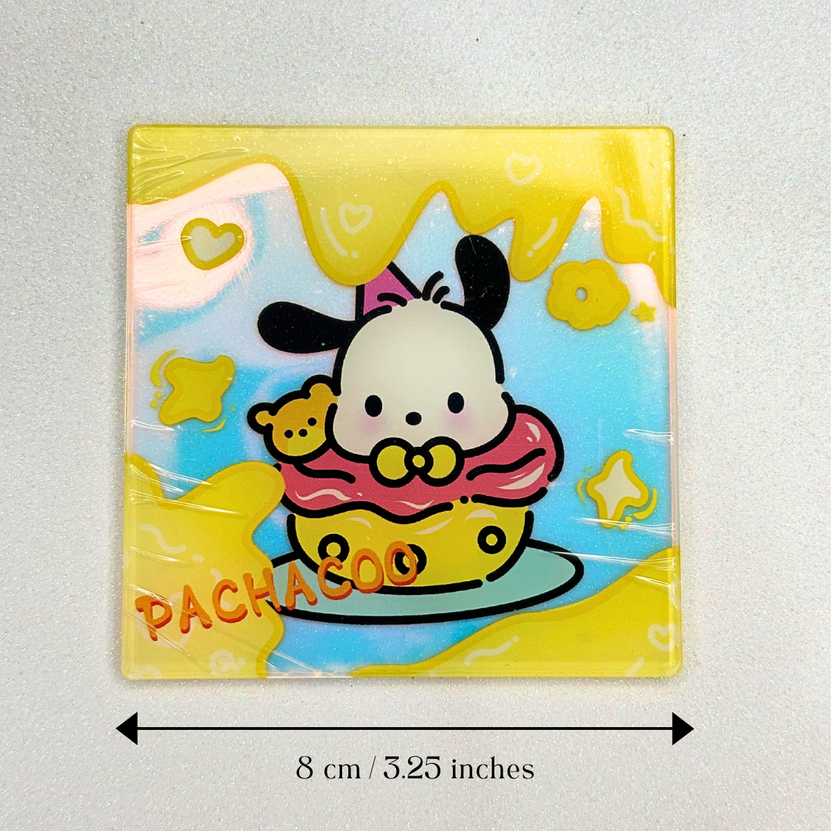 Pocha Yellow Coasters Set of 6