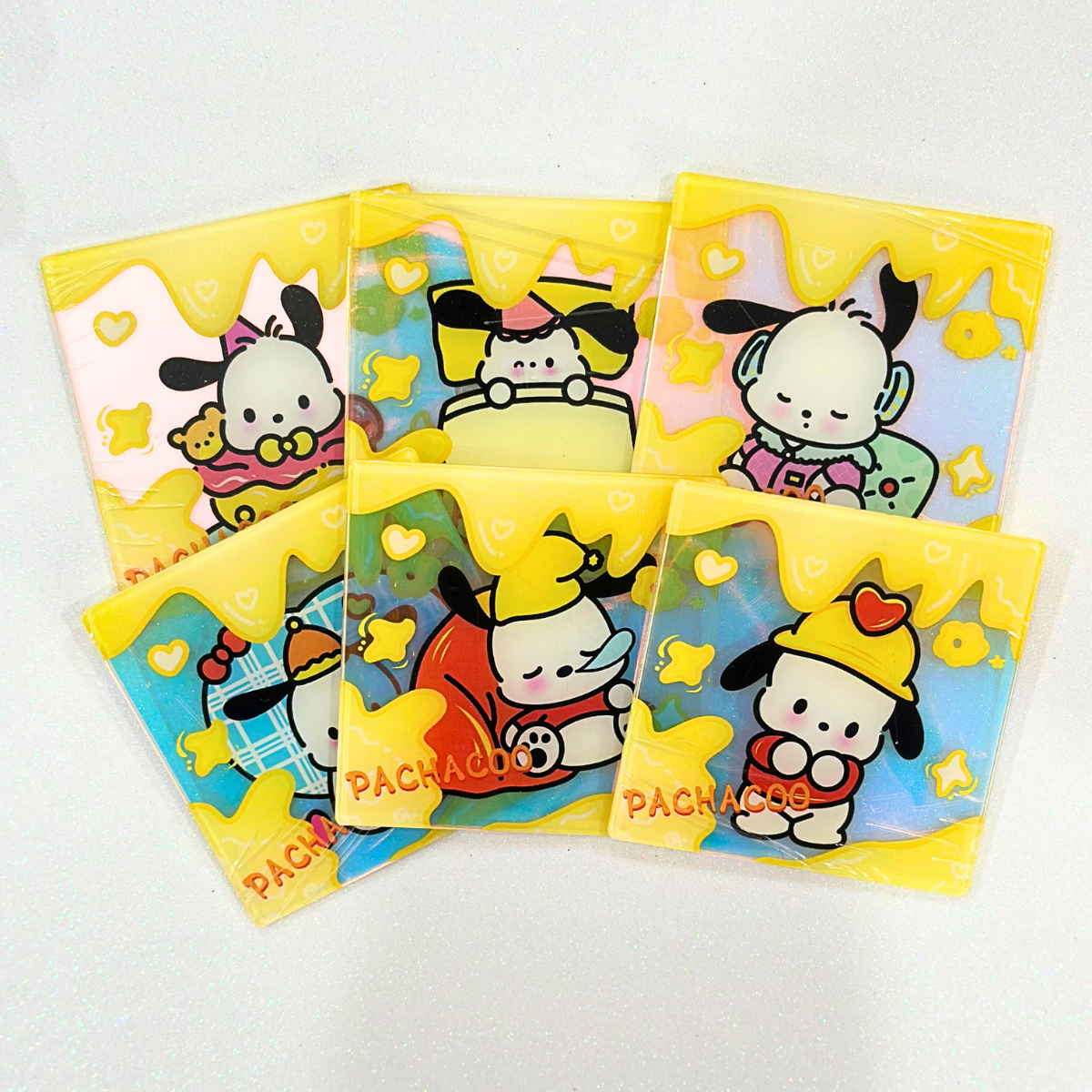 Pocha Yellow Coasters Set of 6