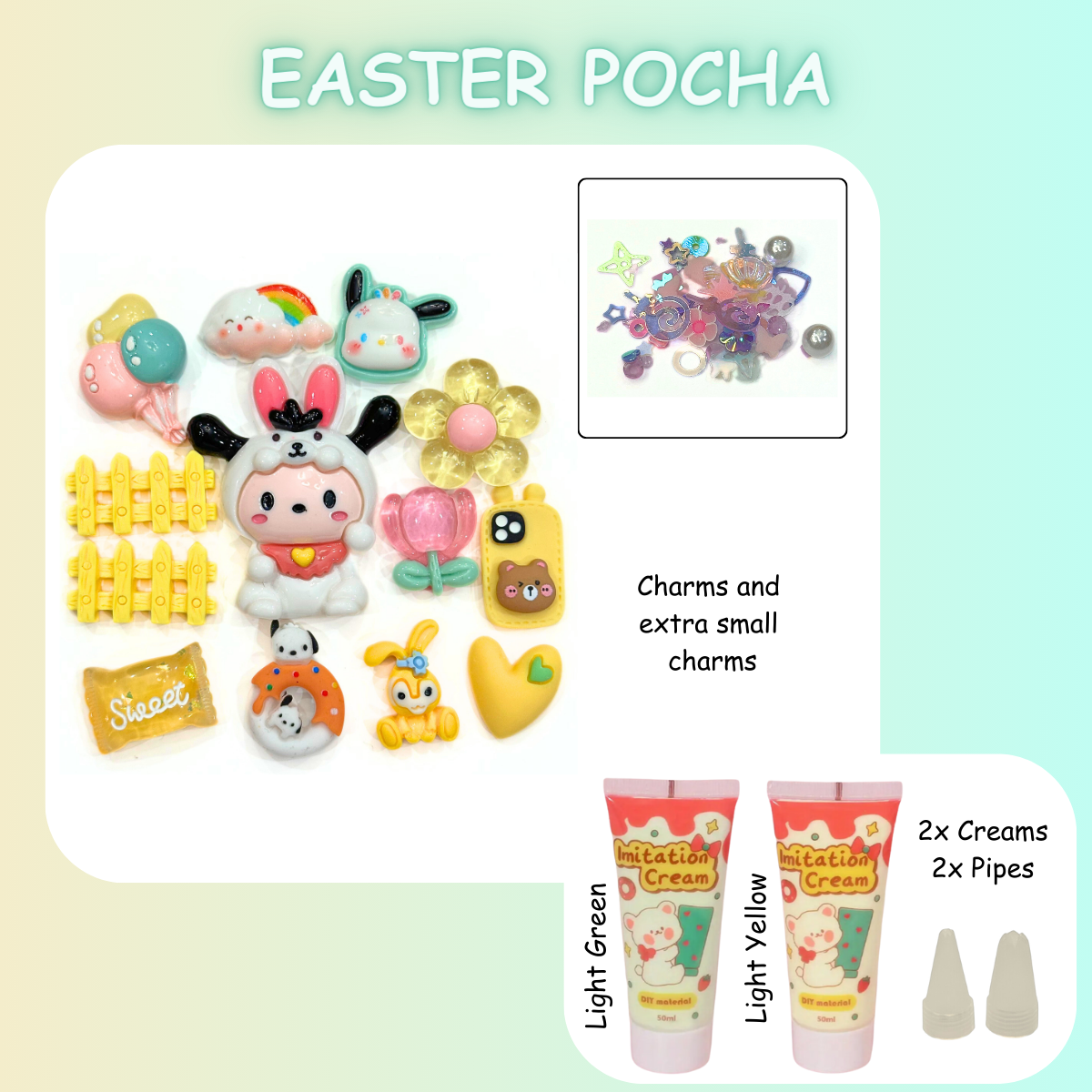 Kawaii Easter DIY Charms Craft Kit